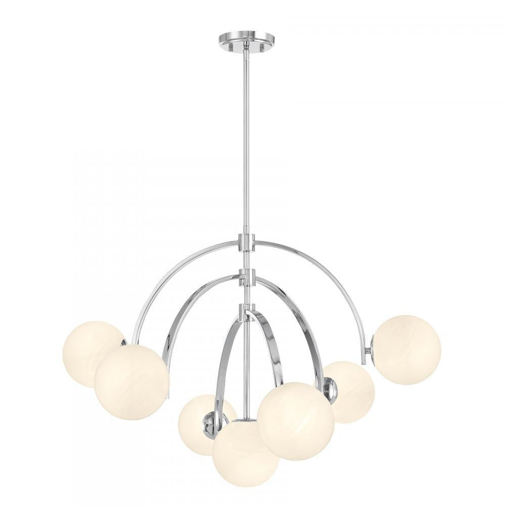 Savoy House Marias 7-Light Chandelier Polished Chrome