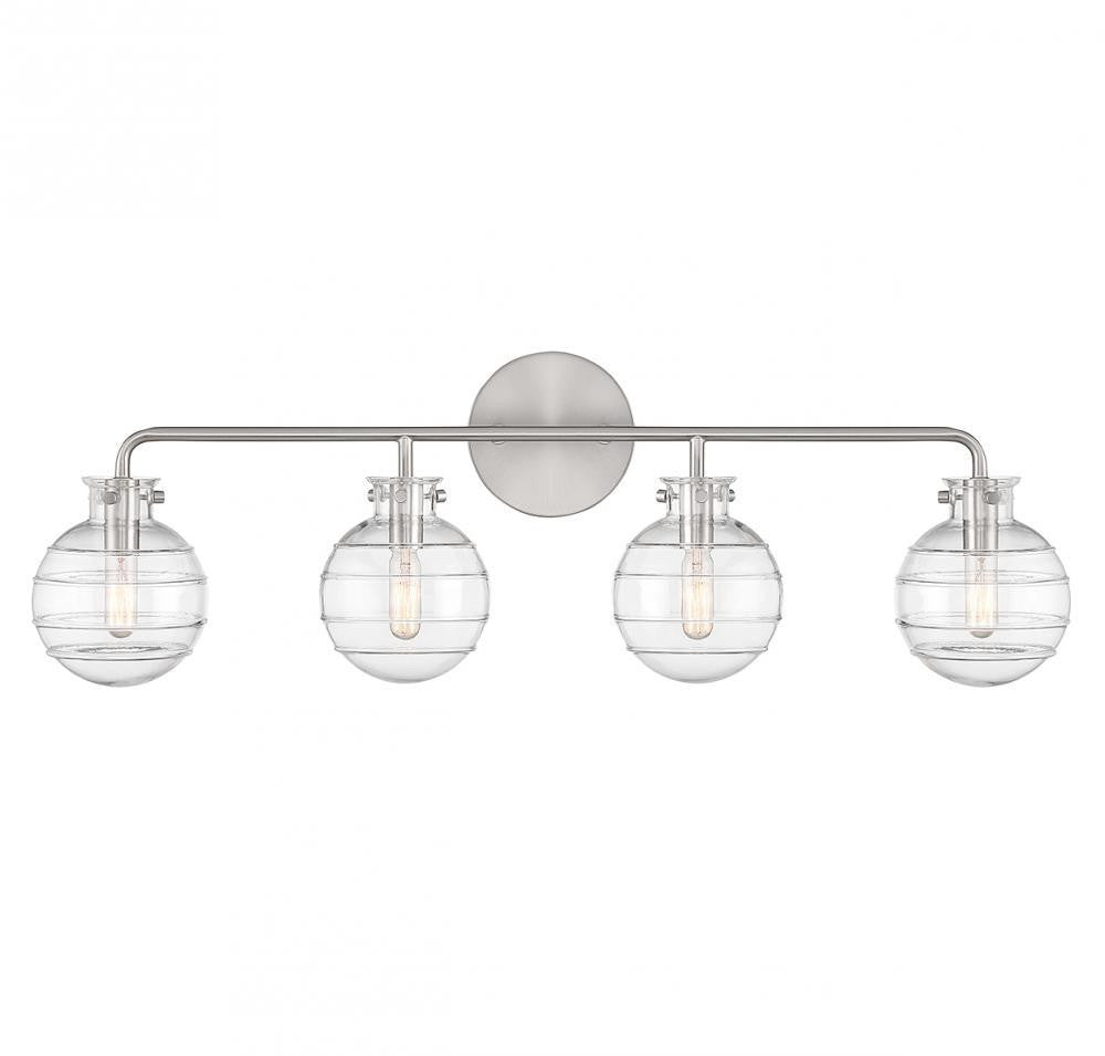 Savoy House Mason 4-Light Bath Vanity Satin Nickel