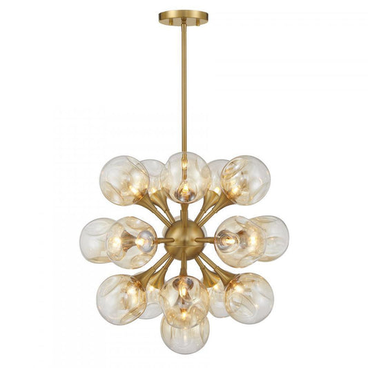 Savoy House Matisse 16-Light Chandelier Warm Brass