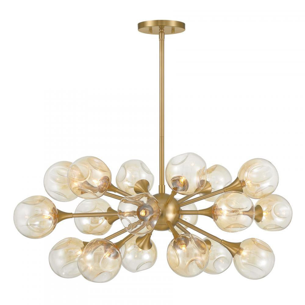 Savoy House Matisse 18-Light Chandelier Warm Brass
