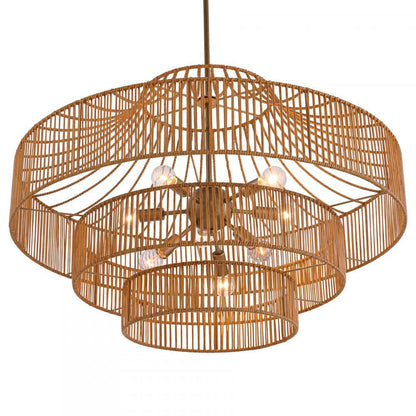 Savoy House Medlock 8-Light Outdoor Chandelier Burnished Brass