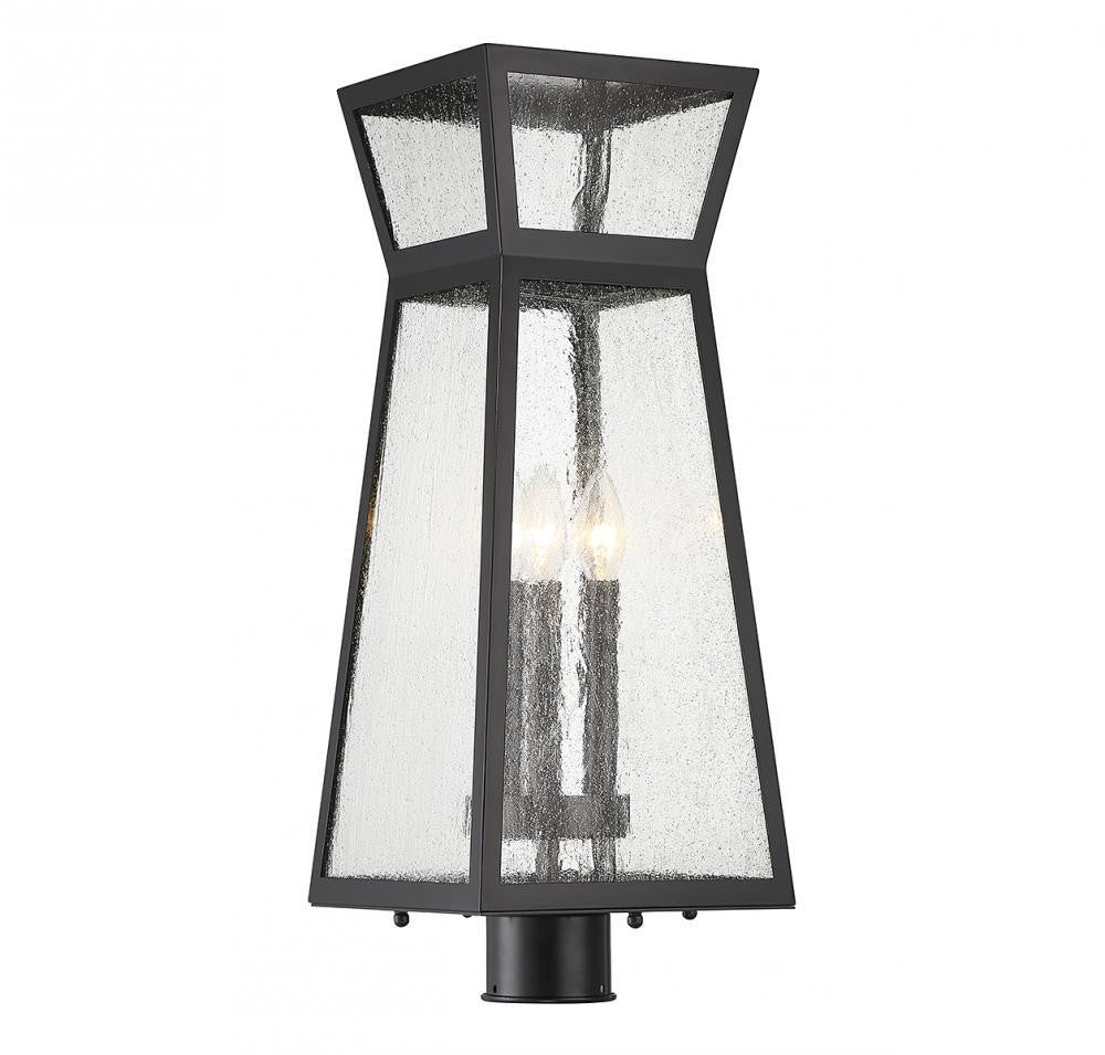 Savoy House Millford 3-Light Outdoor Post Lantern Matte Black