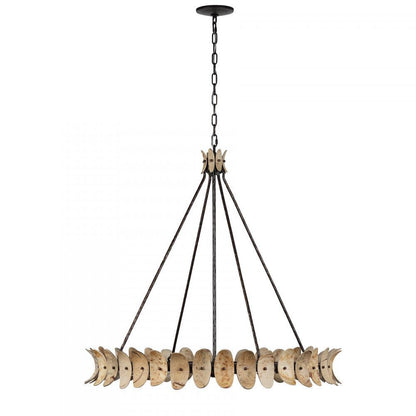 Savoy House Monarch 8-Light Chandelier Champagne Mist with Coconut Shell