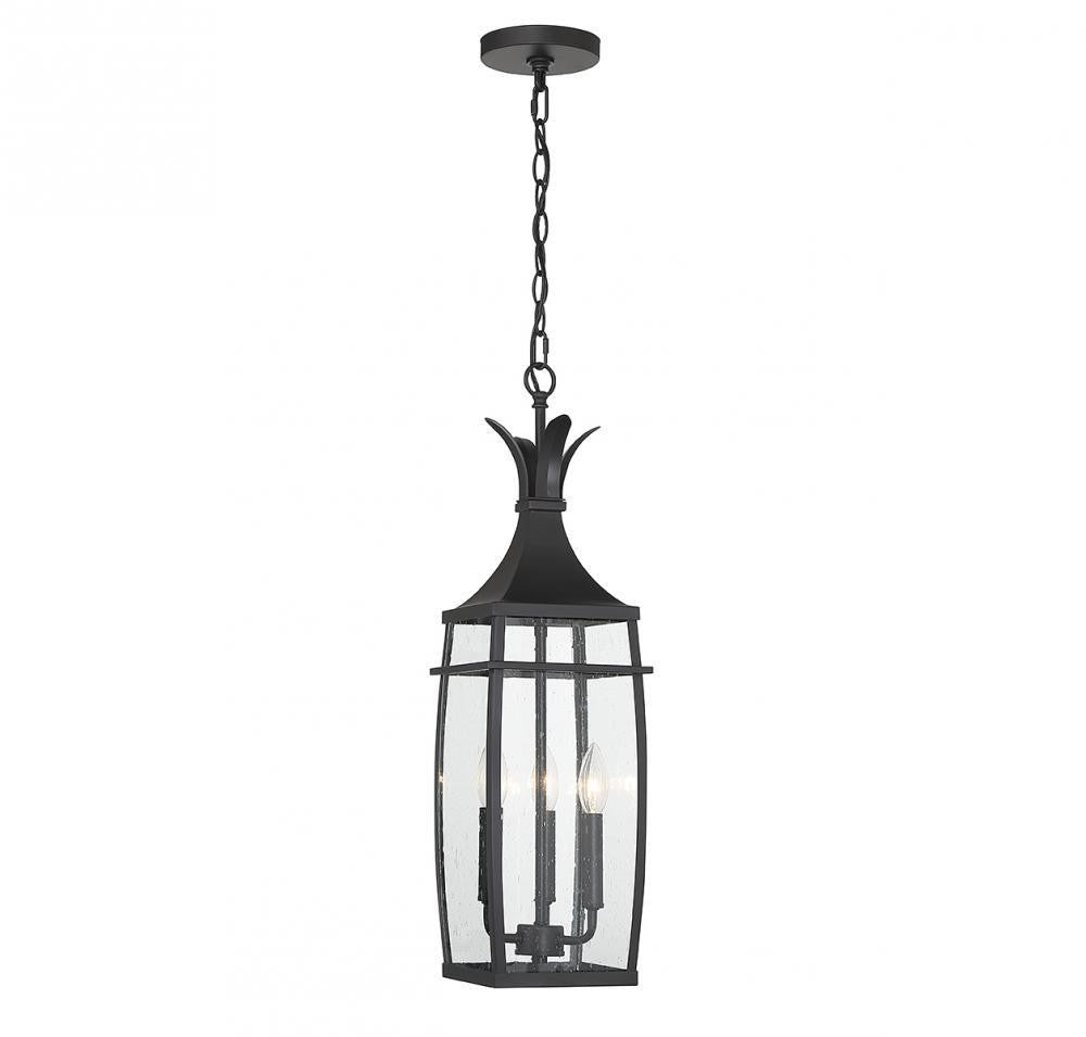 Savoy House Montpelier 3-Light Outdoor Hanging Lantern Matte Black