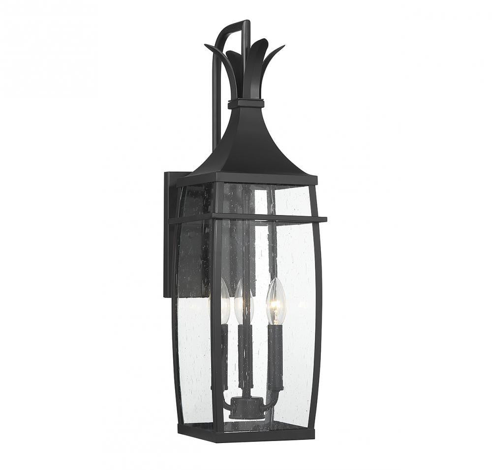 Savoy House Montpelier 3-Light Outdoor Wall Lantern Matte Black