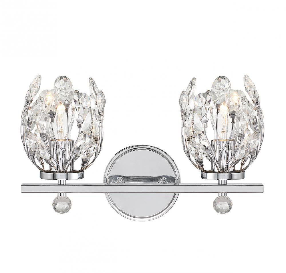 Savoy House Moreno 2-Light Bath Vanity Chrome
