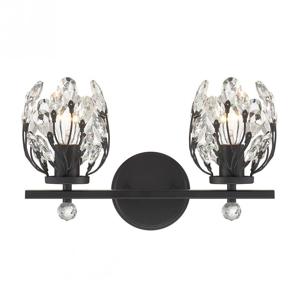 Savoy House Moreno 2-Light Bath Vanity Matte Black