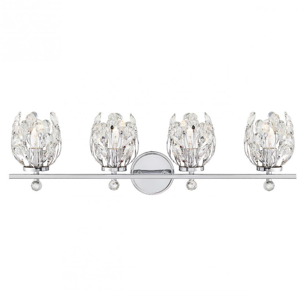 Savoy House Moreno 4-Light Bath Vanity Chrome