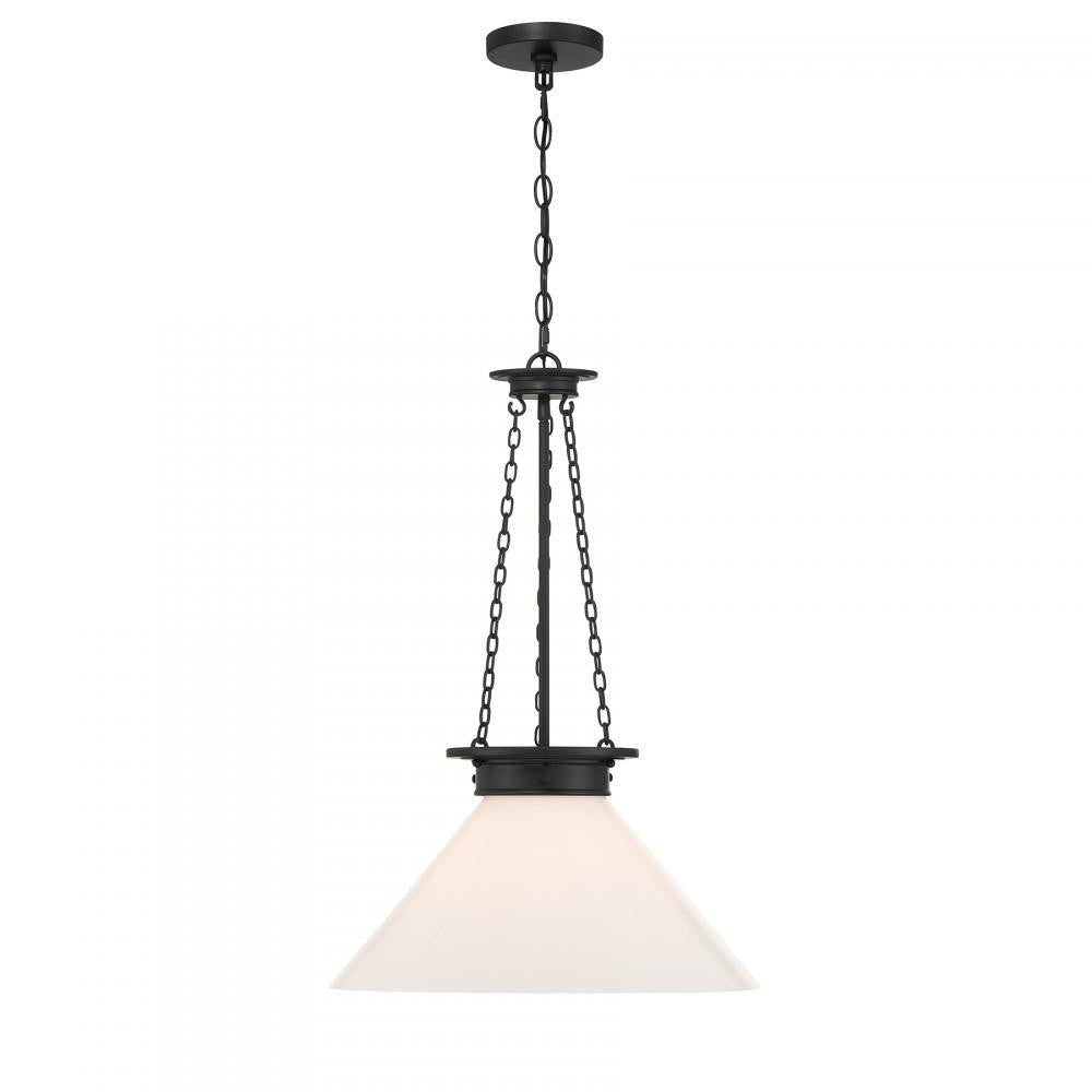 Savoy House Myers 1-Light Pendant in Matte Black, Savoy House 7-1011-1-89 ALXL3