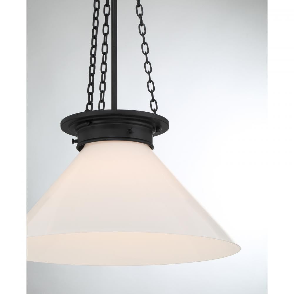 Savoy House Myers 1-Light Pendant in Matte Black, Savoy House 7-1011-1-89 ALXL3
