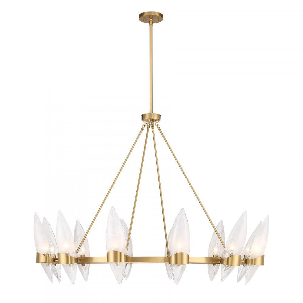 Savoy House Nouvel 12-Light Chandelier Warm Brass