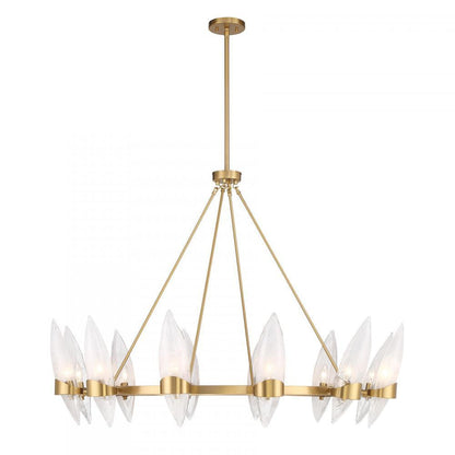 Savoy House Nouvel 12-Light Chandelier Warm Brass