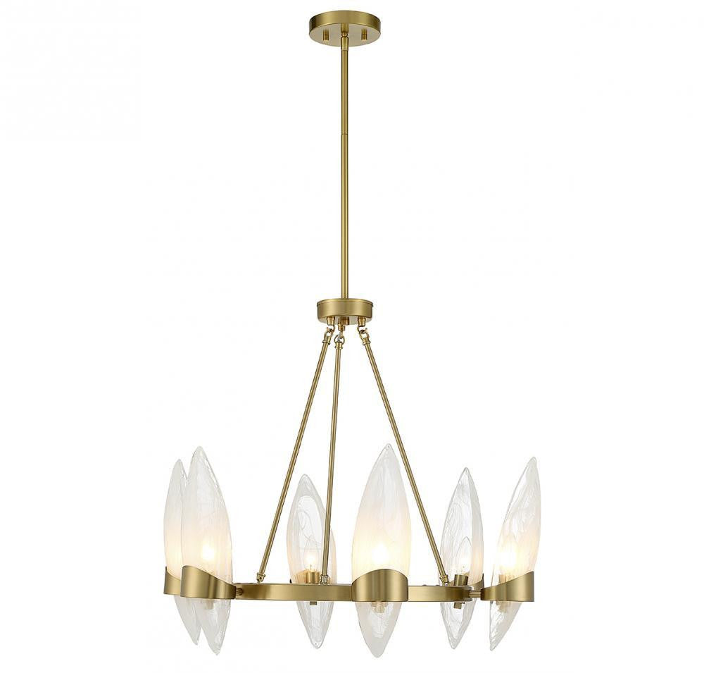Savoy House Nouvel 6-Light Chandelier Warm Brass