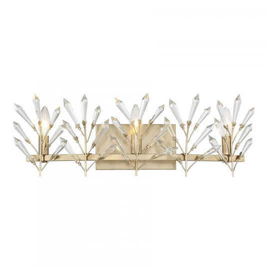 Savoy House Orianna 3-Light Bathroom Vanity Light Noble Brass