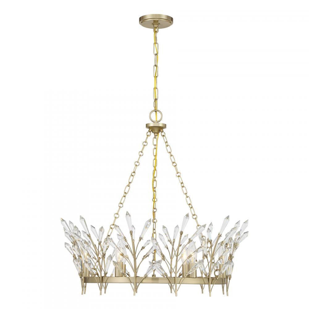 Savoy House Orianna 6-Light Chandelier Noble Brass