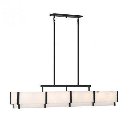 Savoy House Orleans 8-Light Linear Chandelier Black Cashmere