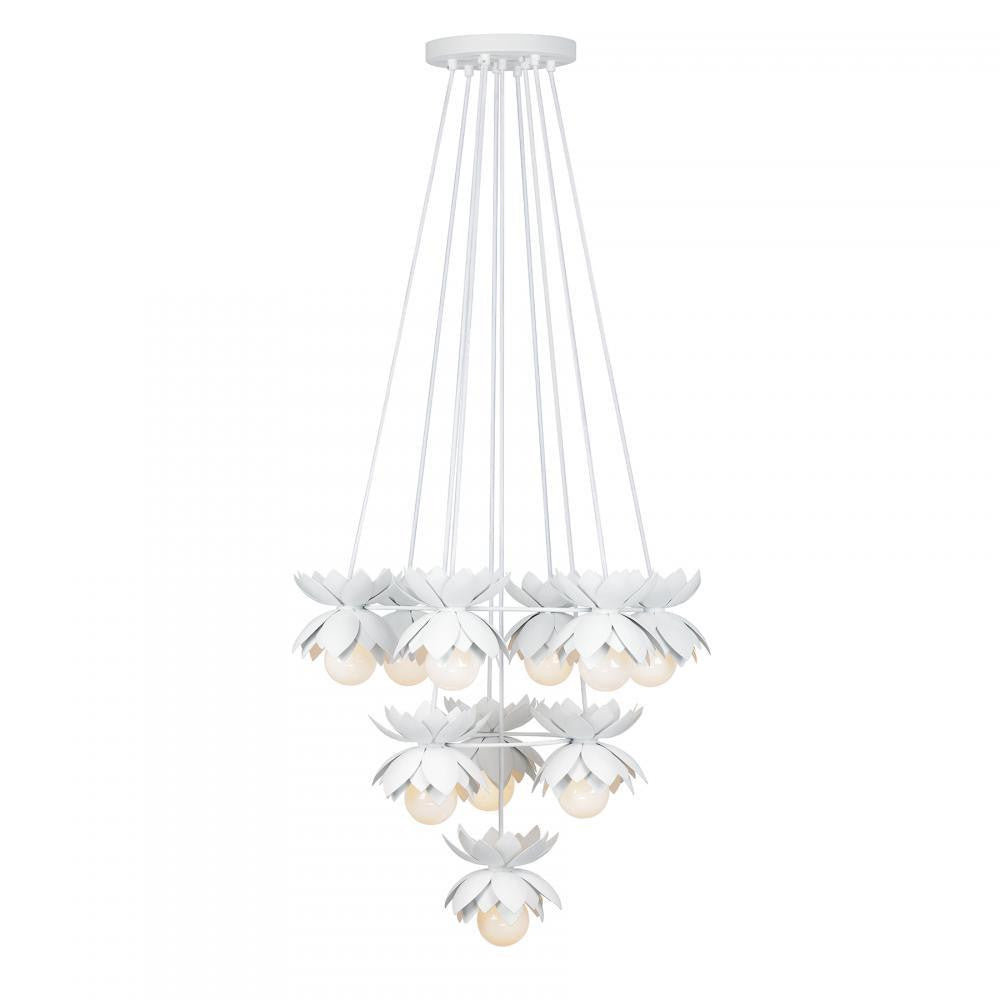 Savoy House Pacha 10-Light Chandelier White Cashmere