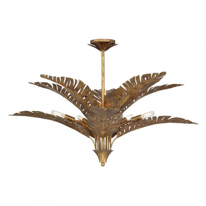 Savoy House Palmera 10-Light Chandelier Gold Vein