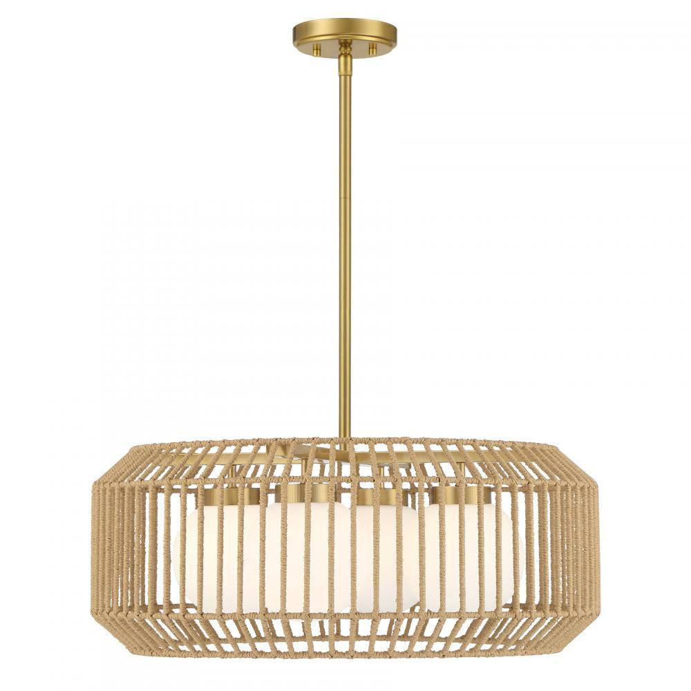 Savoy House Pastis 4-Light Pendant Warm Brass
