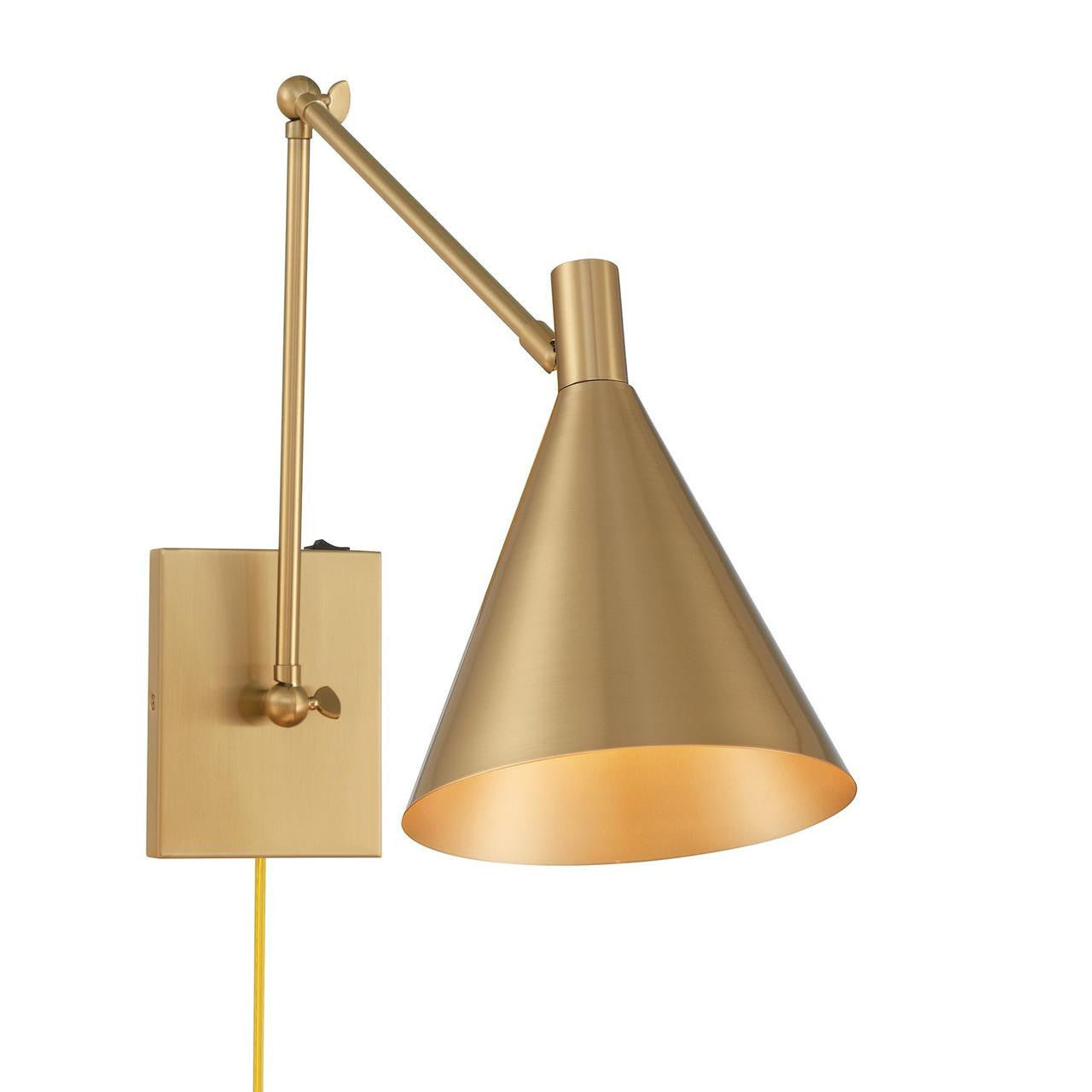 Savoy House Pharos 1-Light Adjustable Wall Sconce in Noble Brass by Breegan Jane, Savoy House 9-8006CP-1-127 ALYKK