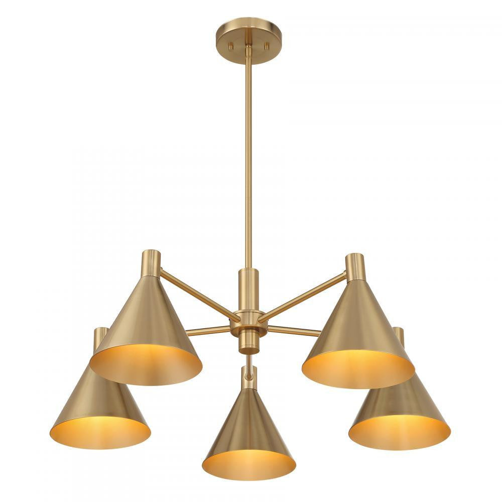 Savoy House Pharos 5-Light Chandelier Noble Brass