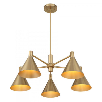 Savoy House Pharos 5-Light Chandelier Noble Brass