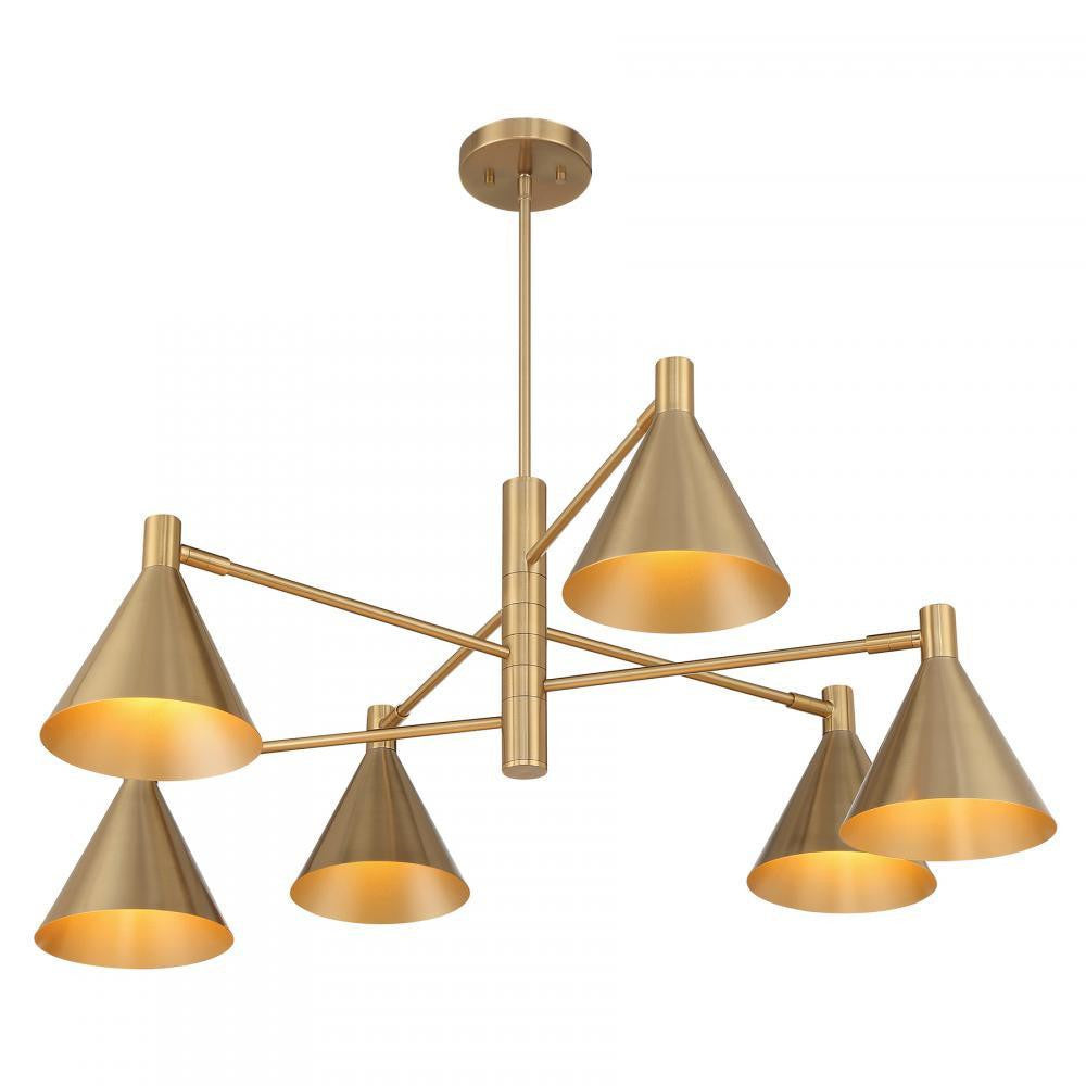 Savoy House Pharos 6-Light Chandelier Noble Brass