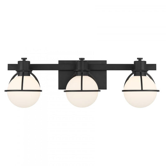 Savoy House Pierce 3-Light Bathroom Vanity Light Matte Black