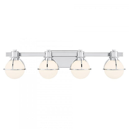 Savoy House Pierce 4-Light Bathroom Vanity Light Chrome