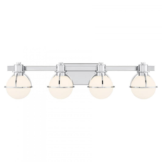 Savoy House Pierce 4-Light Bathroom Vanity Light Chrome