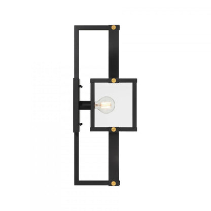 Savoy House Raeburn 1-Light Outdoor Wall Lantern in Matte Black and Weathered Brushed Brass, Savoy House 5-472-144 ALXK7