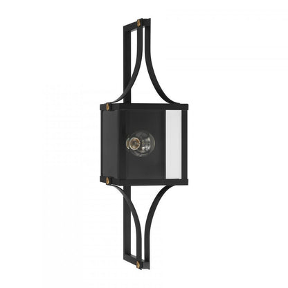 Savoy House Raeburn 1-Light Outdoor Wall Lantern in Matte Black and Weathered Brushed Brass, Savoy House 5-472-144 ALXK7