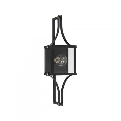 Savoy House Raeburn 1-Light Outdoor Wall Lantern in Matte Black and Weathered Brushed Brass, Savoy House 5-474-144 ALXK9