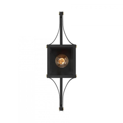 Savoy House Raeburn 1-Light Outdoor Wall Lantern in Matte Black and Weathered Brushed Brass, Savoy House 5-474-144 ALXK9
