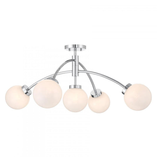 Savoy House Redfield 5-Light Convertible Semi-Flush or Penda Chrome