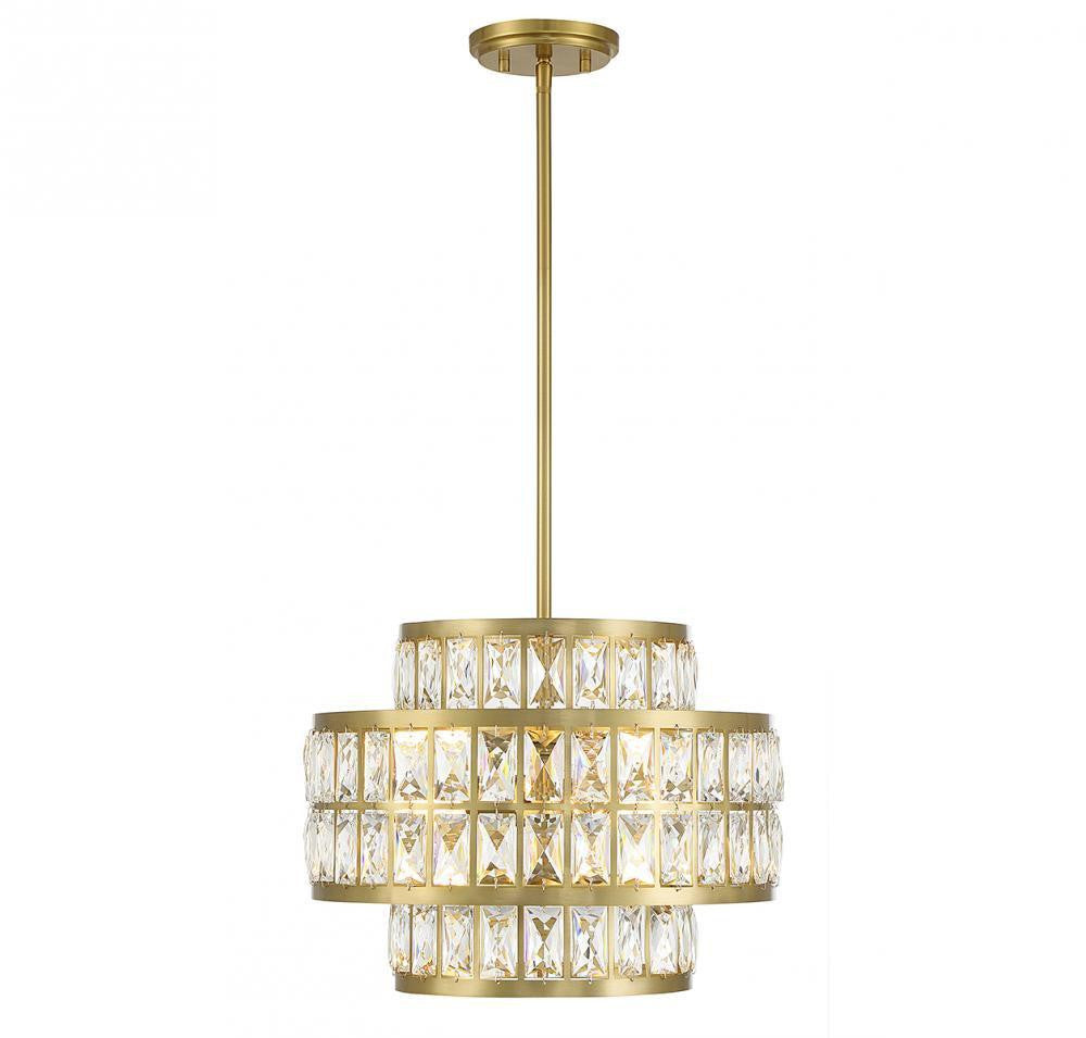 Savoy House Renzo 3-Light Pendant Warm Brass