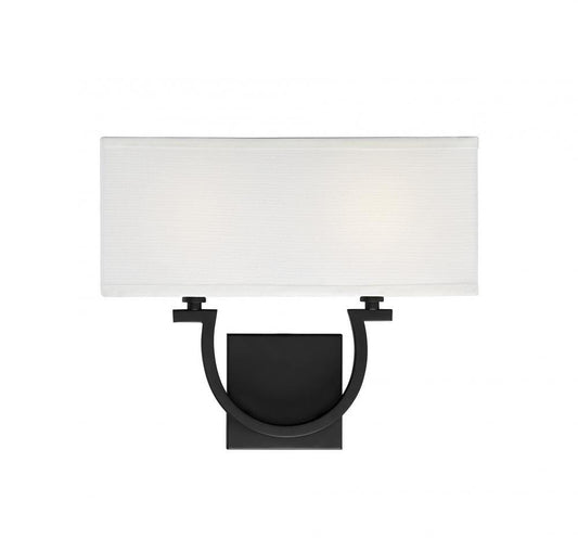 Savoy House Rhodes 2-Light Wall Sconce Matte Black
