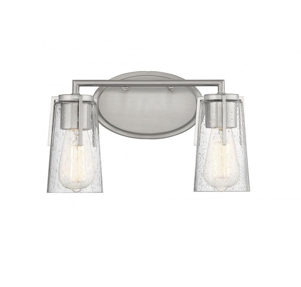 Savoy House Sacremento 2-Light Bath Vanity Satin Nickel