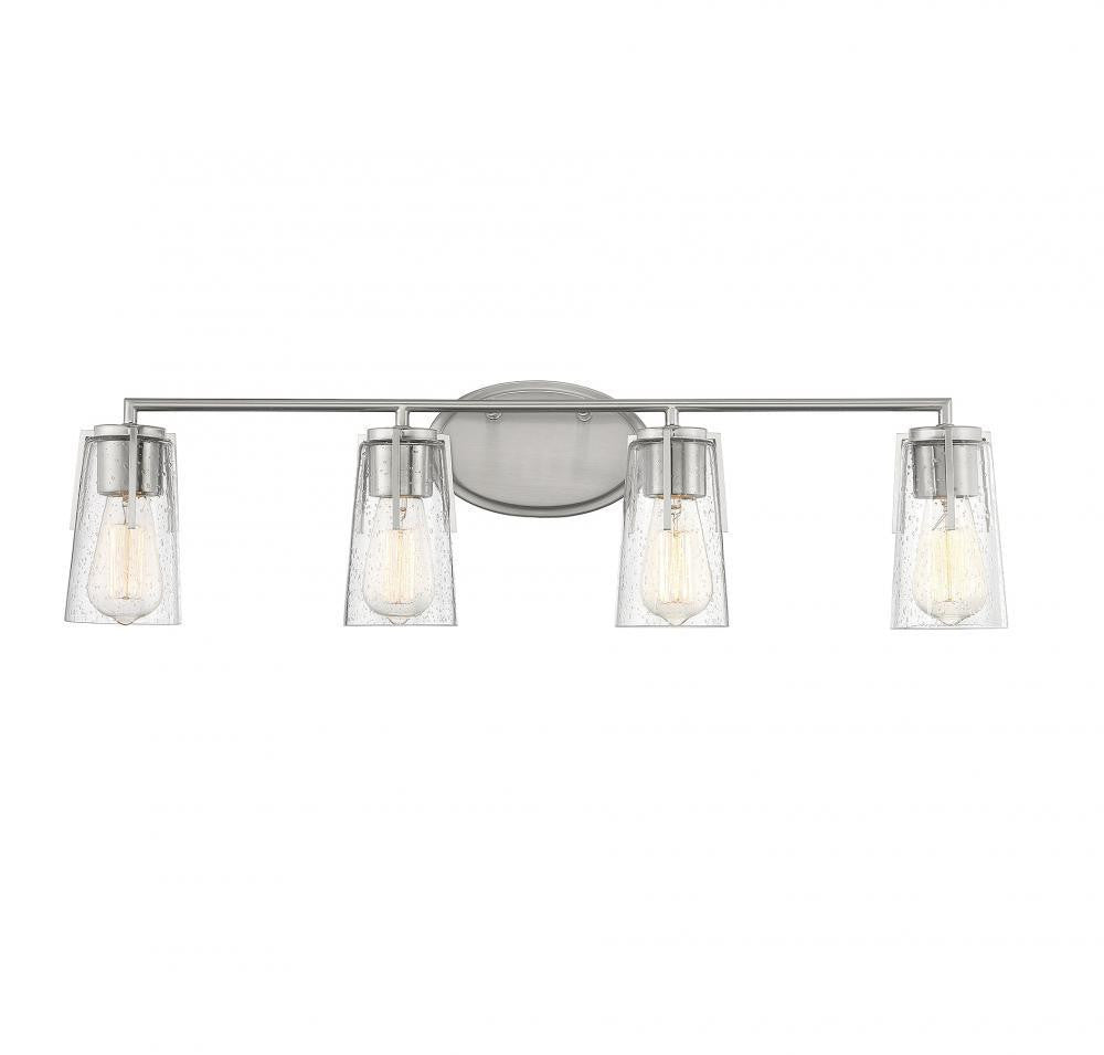 Savoy House Sacremento 4-Light Bath Vanity Satin Nickel