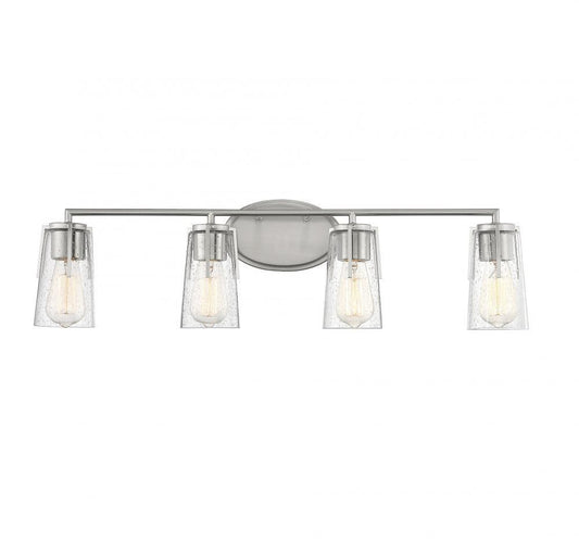 Savoy House Sacremento 4-Light Bath Vanity Satin Nickel