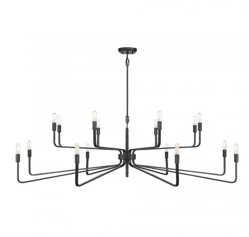 Savoy House Salem 16-Light Chandelier Forged Iron