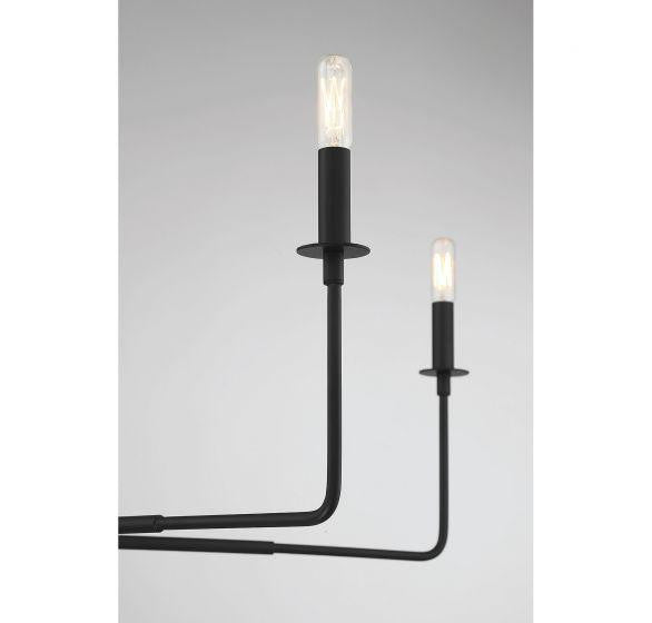 Savoy House Salerno Chandelier, 6-Light, Matte Black, 42"W (1-2221-6-89 AHVZG)