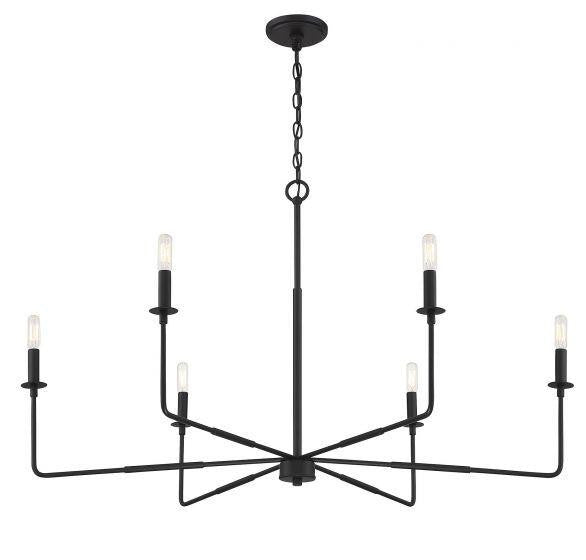 Savoy House Salerno 6-Light Chandelier Polished Nickel