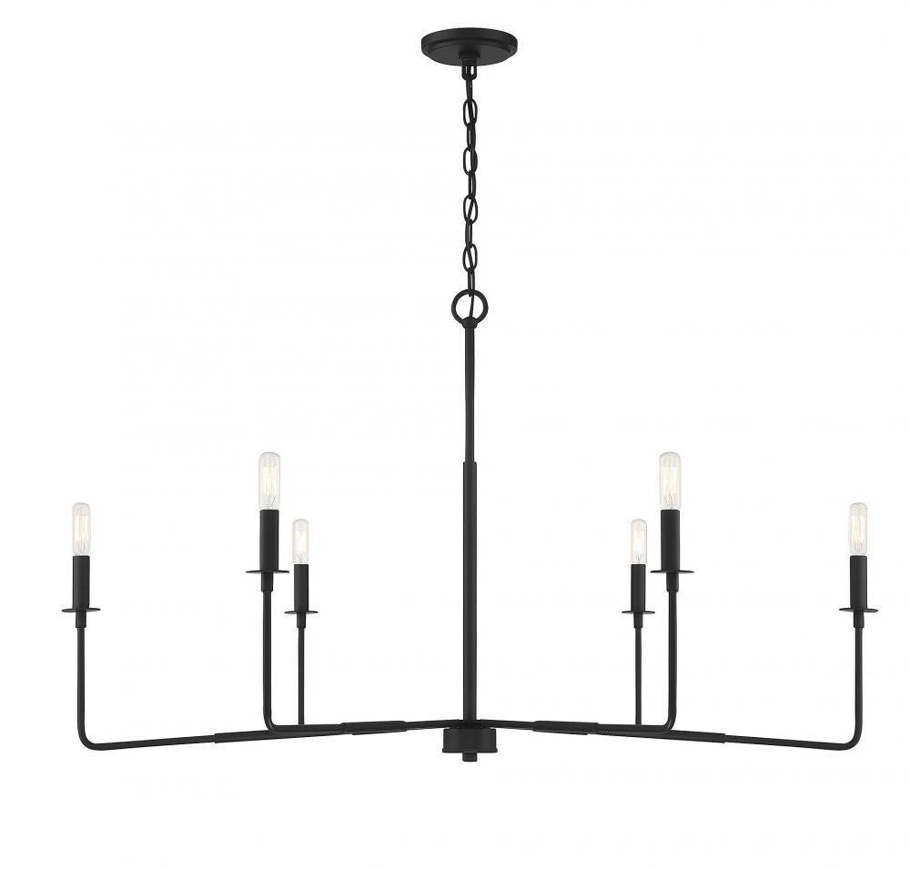 Savoy House Salerno 6-Light Chandelier Warm Brass