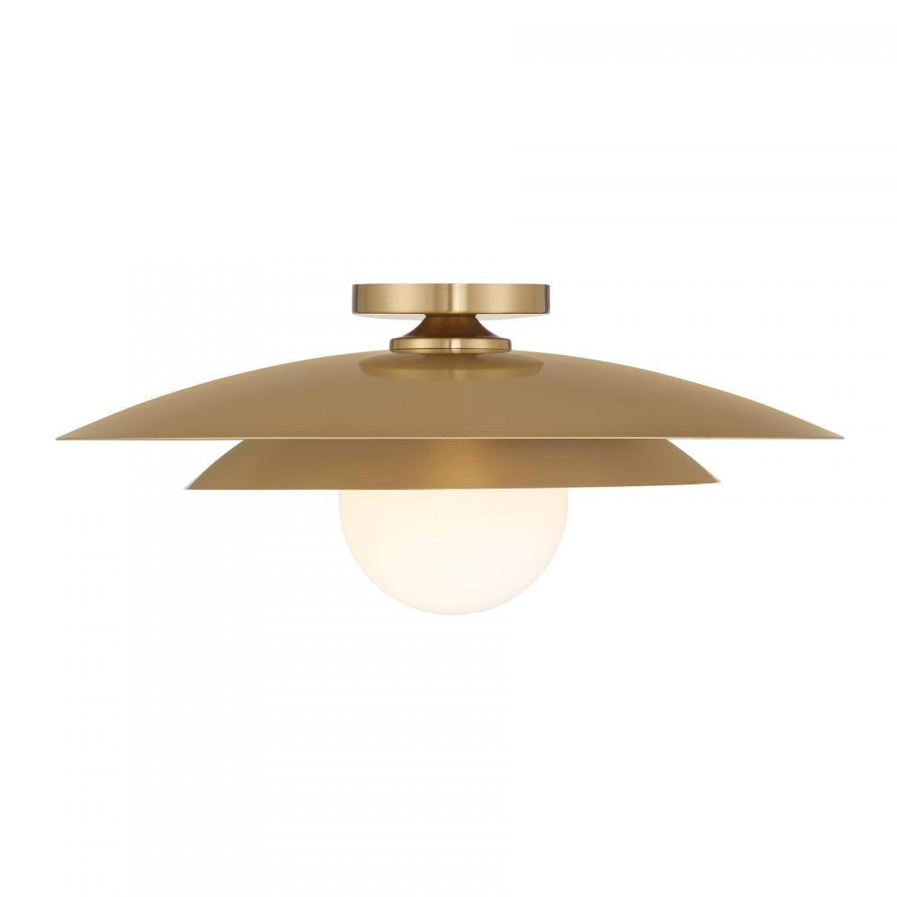 Savoy House Sherrer 1-Light Ceiling Light Warm Brass