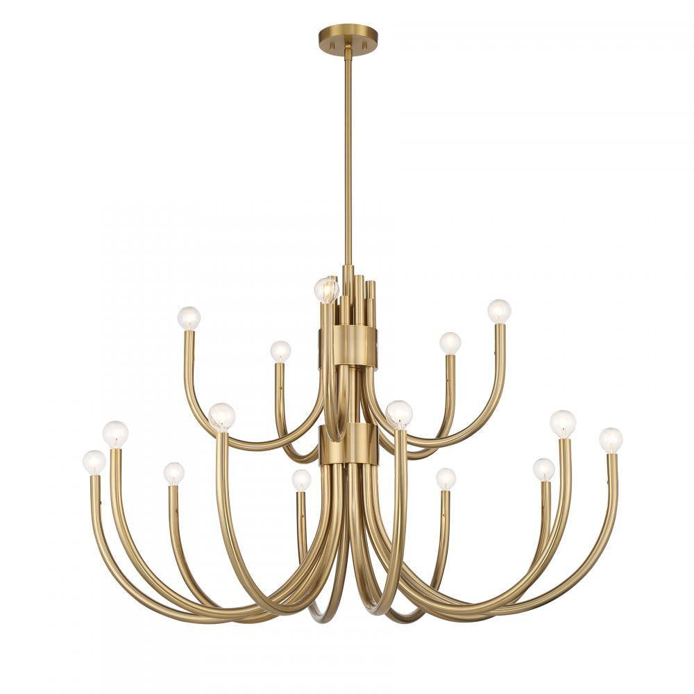 Savoy House Sorrento 15-Light Chandelier Satin Nickel