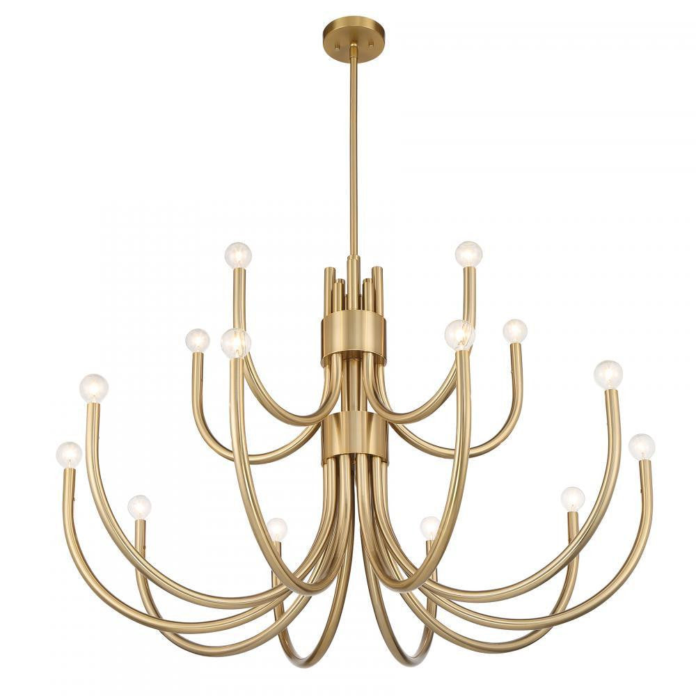 Savoy House Sorrento 15-Light Chandelier in Noble Brass, Savoy House 1-6682-15-127 ALYL9