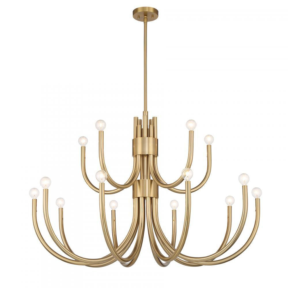 Savoy House Sorrento 15-Light Chandelier in Noble Brass, Savoy House 1-6682-15-127 ALYL9