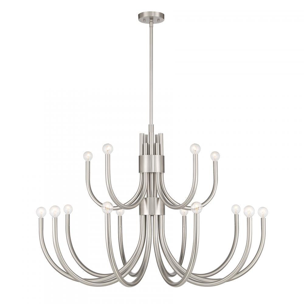 Savoy House Sorrento 15-Light Chandelier in Satin Nickel, Savoy House 1-6682-15-SN ALYLC