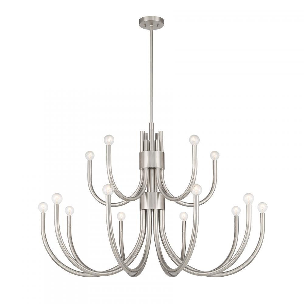 Savoy House Sorrento 15-Light Chandelier in Satin Nickel, Savoy House 1-6682-15-SN ALYLC